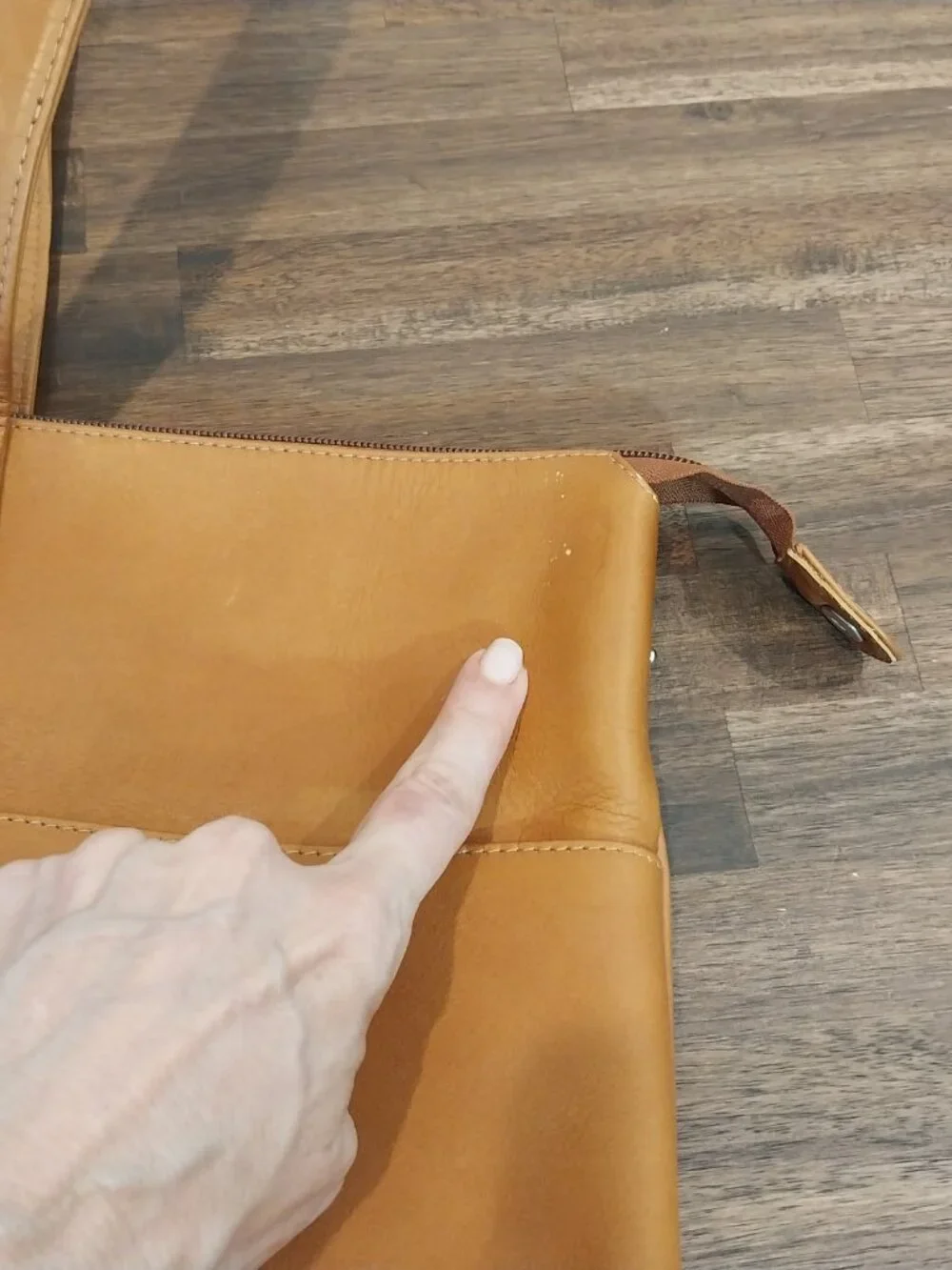 Genuine Leather Tote Bag Large Tan Shoulder Shopper Work Travel Purse Pockets